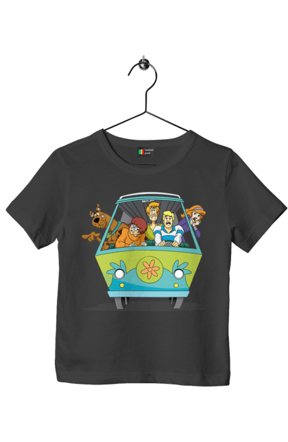 Футболка дитяча з принтом "Скубі Ду, Машина". Авто, мультик, скубі ду, собака. 2070702
