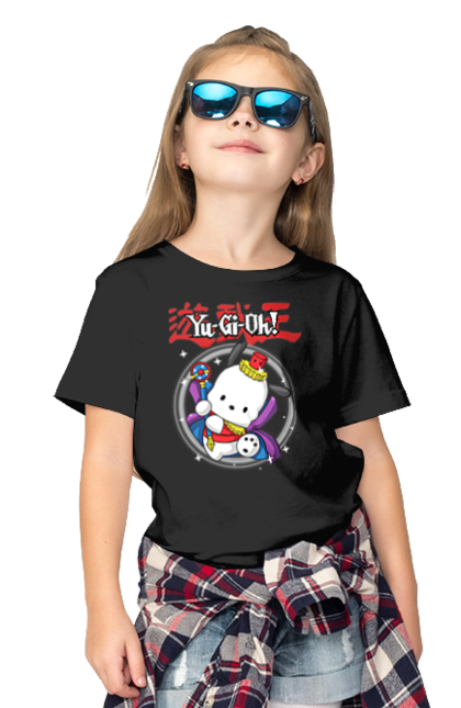 Children's t-shirt with prints Yu Gi Oh! Pochacco. Brand, character, hello kitty, pochacco, yu gi oh, yugio. 2070702