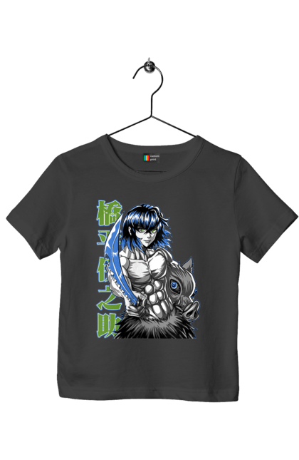 Children's t-shirt with prints Demon Slayer Inosuke. Anime, demon slayer, inosuke, inosuke hashibira, kimetsu no yaiba, manga. 2070702