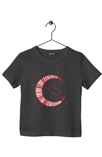 Children's t-shirt with prints Gemini. Constellation, gemini, horoscope, sign, twins, zodiac, zodiac sign. 2070702