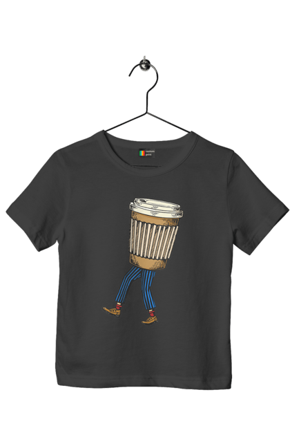 Футболка дитяча з принтом "Людина Кава". Кава. 2070702