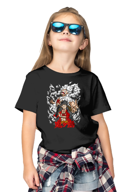 Children's t-shirt with prints One Piece Luffy. Anime, luffy, manga, monkey de luffy, one piece, pirates. 2070702