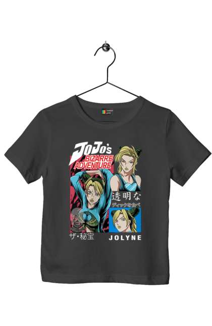 Children's t-shirt with prints JOJO Jolyne Cujoh. Anime, jojo, jojo`s bizarre adventure, jojo’s bizarre adventure, jolyne cujoh, manga. 2070702