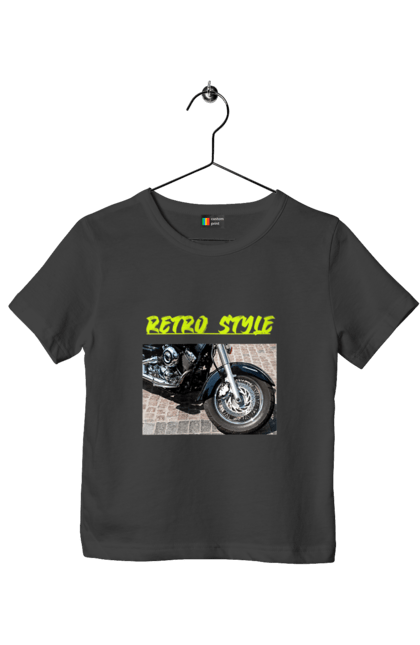 Футболка дитяча з принтом "Мото2". Байк, дорога, мотоцикл, ретро, стиль, швидкість. 2070702