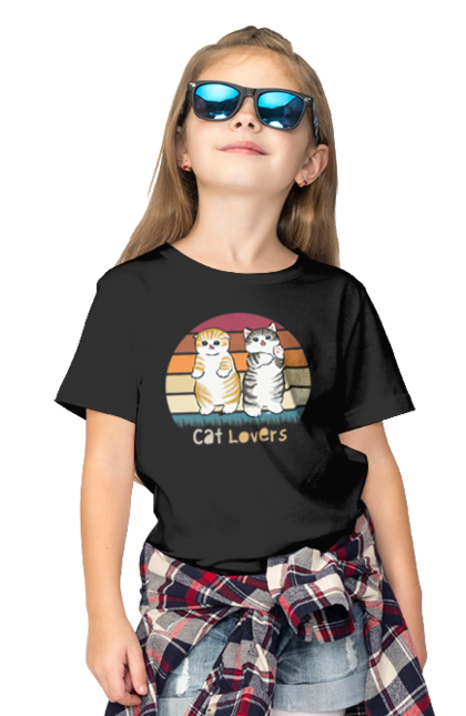 Children's t-shirt with prints Cat Lovers. Animal, animal lover, cat, cat lover, cat lover gift, cat lovers, cats, cute, kitten. 2070702