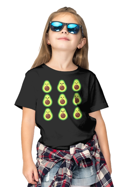 Футболка дитяча з принтом "Настрій Авокадо". Авокадо, емоції, їжа. 2070702