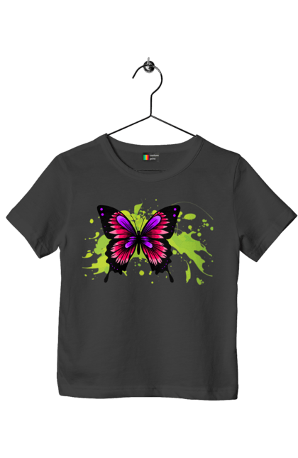 Футболка дитяча з принтом "Рожевий Метелик". Метелик. 2070702