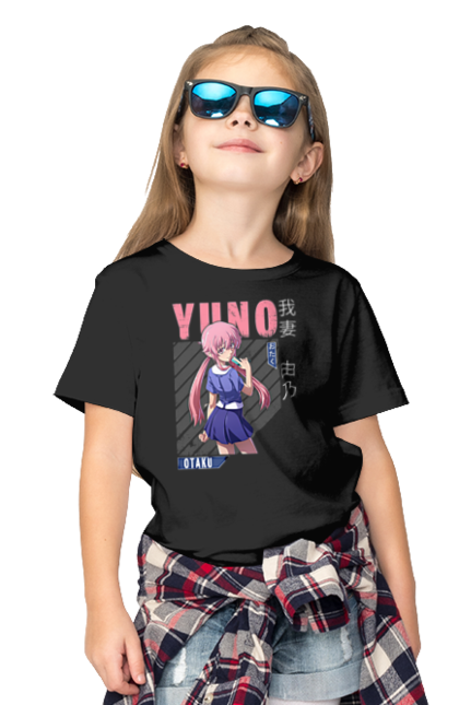 Children's t-shirt with prints Future Diary Yuno Gasai. Anime, future diary, manga, survival game, yandere, yuno gasai. 2070702