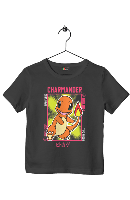 Children's t-shirt with prints Pokemon Charmander. Anime, charmander, games, nintendo, pokemon, pokemon go. 2070702