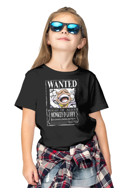 Children's t-shirt with prints One Piece Luffy. Anime, luffy, manga, monkey de luffy, one piece, pirates. 2070702