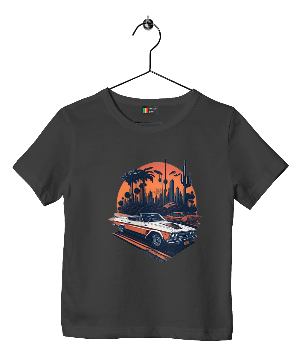 Beautiful car at sunset