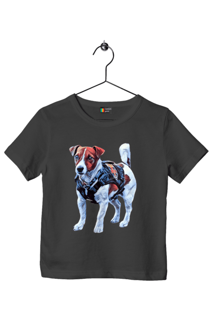 Футболка дитяча з принтом "Пес Патрон". Зсу, патрон, пес, пес патрон, україна. 2070702