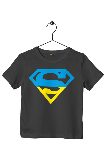 Футболка дитяча з принтом "Україна супер". Символіка, супер, україна. 2070702