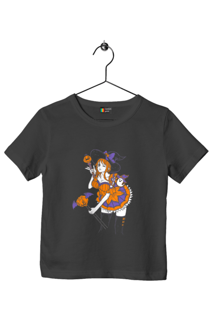 Children's t-shirt with prints One Piece Nami. Anime, cat burglar, manga, nami, one piece, straw hat pirates. 2070702