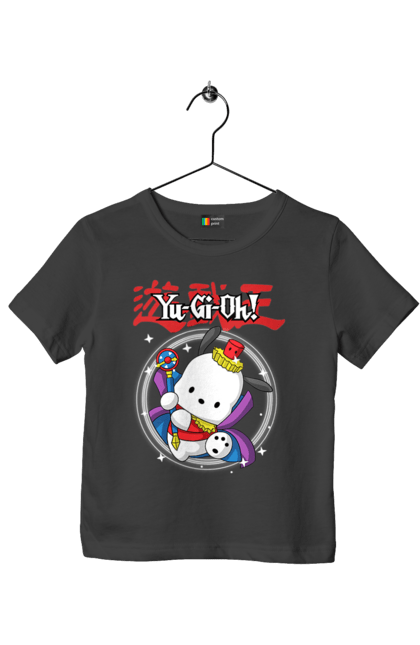 Children's t-shirt with prints Yu Gi Oh! Pochacco. Brand, character, hello kitty, pochacco, yu gi oh, yugio. 2070702