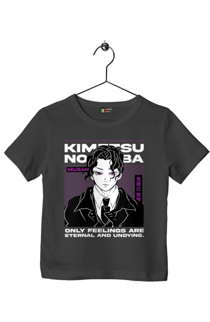 Children's t-shirt with prints Demon Slayer Muzan. Anime, demon slayer, eternal paradise faith, kimetsu no yaiba, manga, muzan, twelve kizuki, upper rank six. 2070702