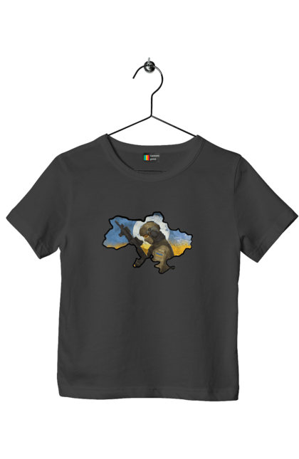 Футболка дитяча з принтом "Слава ЗСУ". Вільна нація, воля, героям слава, мир, свобода, слава зсу, слава україні, україна, чисте небо, щасливі люди. 2070702