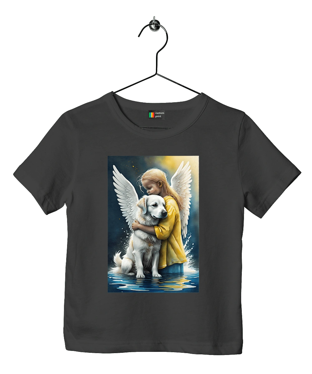 Girl and dog angel [memorial to dead animals]