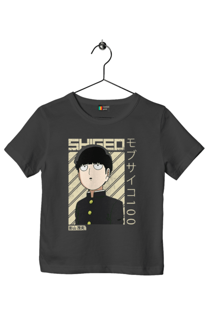 Children's t-shirt with prints Mob Psycho 100. Anime, manga, mob, mob psycho 100, shigeo kageyama. 2070702