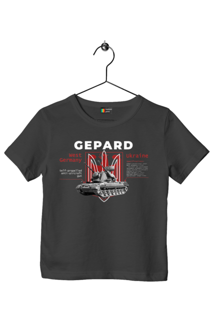 Футболка дитяча з принтом "Gepard". F16, gepard, nasams, stinger, zuzana, гаубиця, два герби, залужний, сюзанна. 2070702
