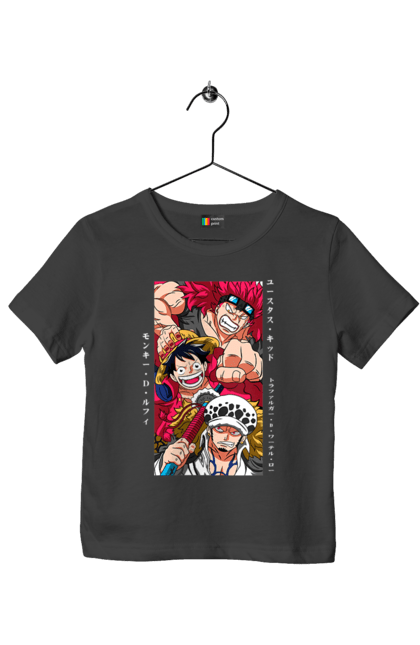 Футболка дитяча з принтом "Ван Піс Луффі". Luffy, one piece, аніме, ван піс, великий куш, луффі, манга, монки де луффі, пірати. 2070702