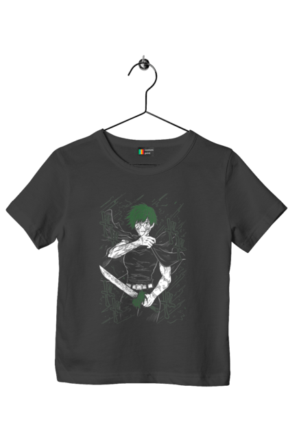 Children's t-shirt with prints Jujutsu Kaisen Maki. Anime, dark fantasy, jujutsu kaisen, magic battle, maki, maki zenin, manga, mystic. 2070702