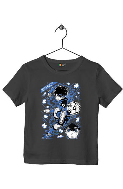 Children's t-shirt with prints Blue Lock Isagi Yoichi. Anime, blue lock, blue prison, manga, sport, sports anime, yoichi isagi. 2070702