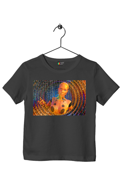 Футболка дитяча з принтом "Штучний інтелект". Айті, айтішник, гик, жінка, знання, інженер, інтелект, кібер, кібернетика, кіборг, код, комп, комп`ютерник, кристал, машинне навчання, мікросхема, мозок, портрет, програміст, професіонал, професія, розробник, розум, хакер, чіп, штучний інтелект, штучний розум. 2070702