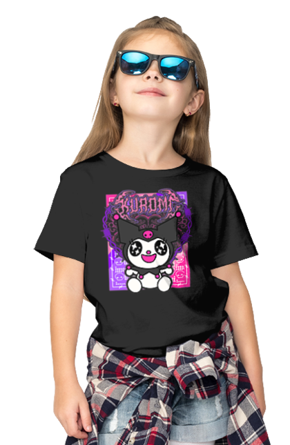 Children's t-shirt with prints Hello Kitty Kuromi. Anime, character, hello kitty, kuromi, my melody, sanrio. 2070702