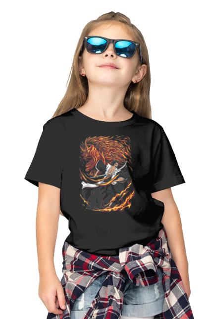 Children's t-shirt with prints Bleach Kenpachi Zaraki. Anime, bleach, gotei thirteen, kenpachi, kenpachi zaraki, manga. 2070702