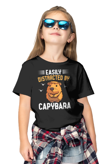 Children's t-shirt with prints Capybara. Animal, capybara, rodent. 2070702