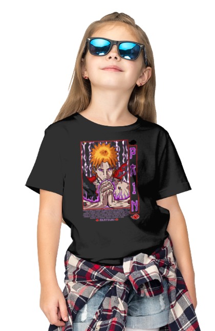 Children's t-shirt with prints Naruto Yahiko. Akatsuki, anime, character, manga, naruto, ninja, pain, tv series, yahiko. 2070702