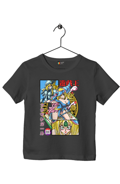 Children's t-shirt with prints Yu Gi Oh! Dark Magician Girl. Anime, black magician, dark magician, dark magician girl, manga, yu gi oh, yugio. 2070702