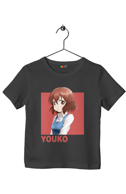 Children's t-shirt with prints Kiniro Mosaic Yoko Inokuma. Anime, gold mosaic, kiniro mosaic, kinmoza, manga, yoko, yoko inokuma. 2070702