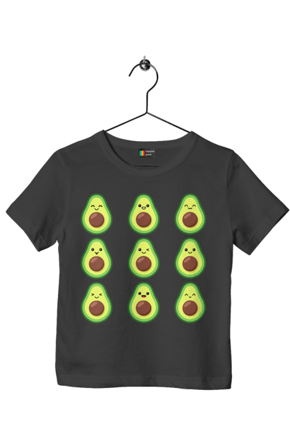 Футболка дитяча з принтом "Настрій Авокадо". Авокадо, емоції, їжа. 2070702