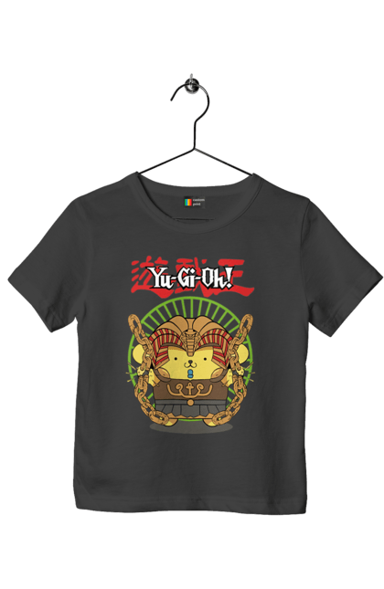 Children's t-shirt with prints Yu Gi Oh! Pompompurin. Brand, character, hello kitty, pompompurin, yu gi oh, yugio. 2070702