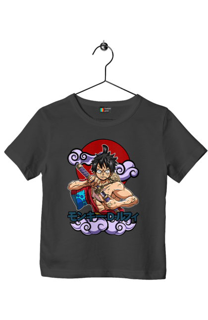 Children's t-shirt with prints One Piece Luffy. Anime, luffy, manga, monkey de luffy, one piece, pirates. 2070702