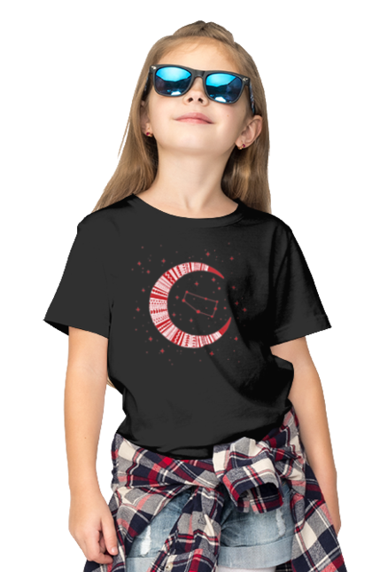 Children's t-shirt with prints Gemini. Constellation, gemini, horoscope, sign, twins, zodiac, zodiac sign. 2070702