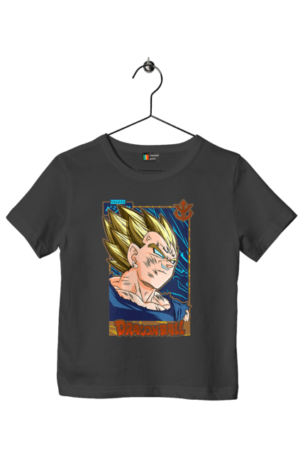 Футболка дитяча з принтом "Перли дракона Вегета". Anime, dragon ball, goku, majin vegeta, manga, vegeta, аніме, вегета, манга, перли дракона. 2070702