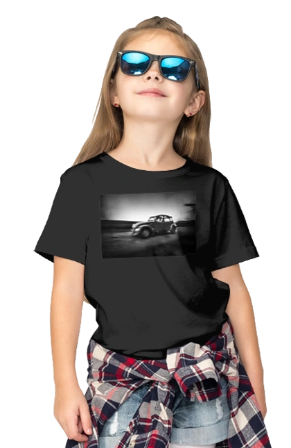 Retro car black and white