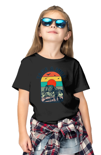 Children's t-shirt with prints Take A Walk Climber, Mountains. Climber, hike, take a walk. 2070702