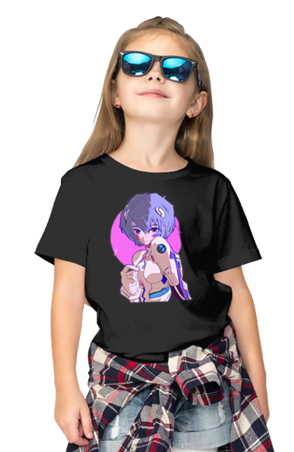 Children's t-shirt with prints Evangelion Rei. Anime, evangelion, eve, kaoru, manga, rei ayanami, shinji. 2070702