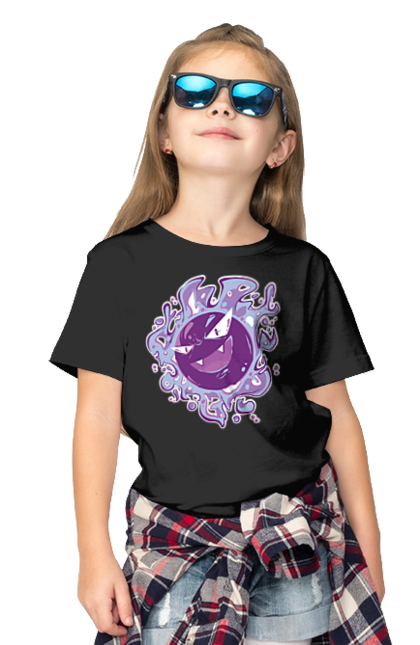 Children's t-shirt with prints Pokemon Gastly. Anime, games, gastly, nintendo, pokemon, pokemon go. 2070702