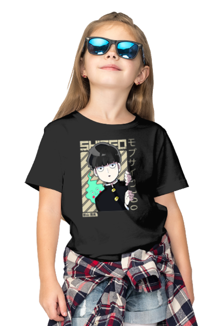 Children's t-shirt with prints Mob Psycho 100. Anime, manga, mob, mob psycho 100, shigeo kageyama. 2070702