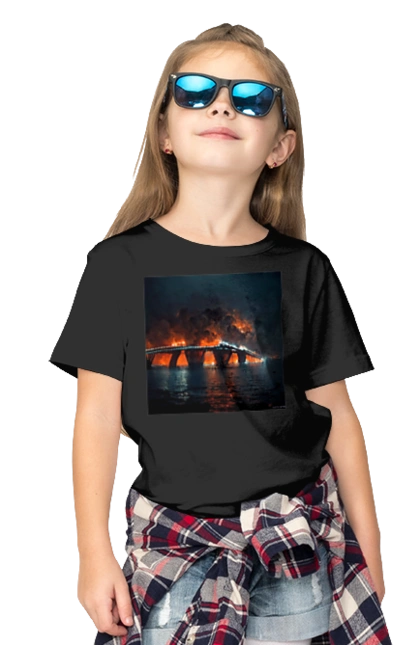 Горит Крымский мост.