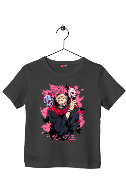 Children's t-shirt with prints Jujutsu Kaisen Sukuna. Anime, dark fantasy, jujutsu kaisen, magic battle, manga, mystic, sukuna. 2070702