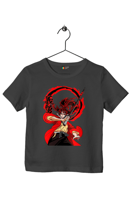 Children's t-shirt with prints Demon Slayer Yoriichi Tsugikuni. Anime, demon slayer, manga, tsugikuni, yoriichi, yoriichi tsugikuni. 2070702