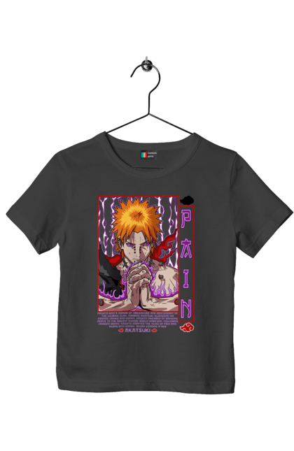 Children's t-shirt with prints Naruto Yahiko. Akatsuki, anime, character, manga, naruto, ninja, pain, tv series, yahiko. 2070702