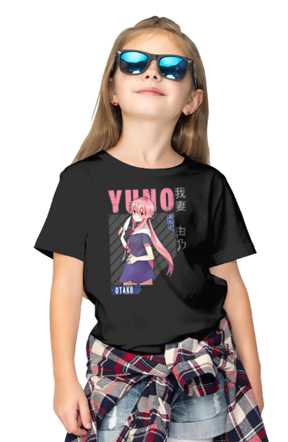 Children's t-shirt with prints Future Diary Yuno Gasai. Anime, future diary, manga, survival game, yandere, yuno gasai. 2070702