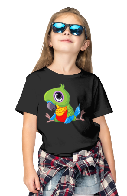 Футболка дитяча з принтом "Папужка". Мило, папуга. 2070702